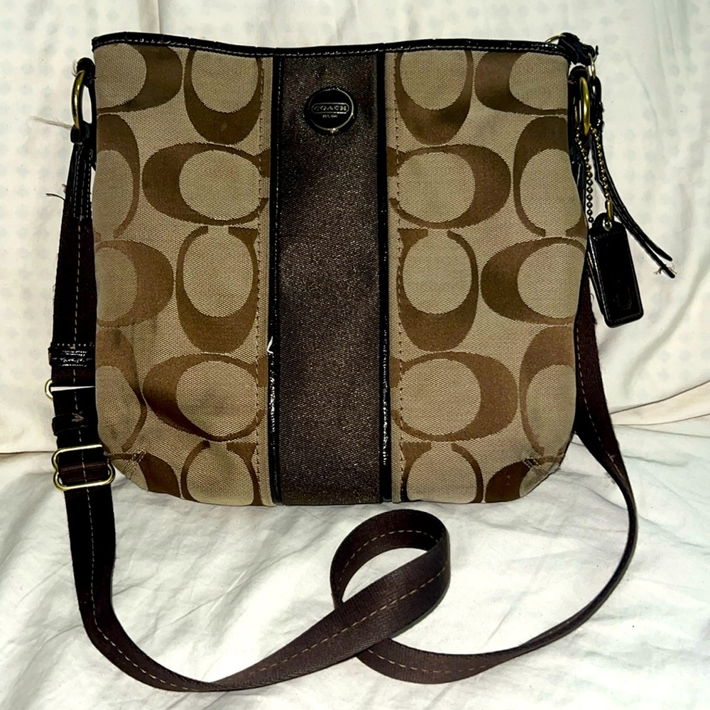 COACH- Signature Stripe Duffel